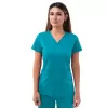 Women’s Sweetheart V-neck Scrub Top P4210 Teal Blue