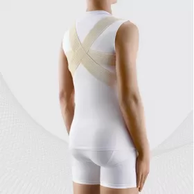 Tamprusis medicininis laikysenos koreguoklis, kryžiaus formos, patogesnis, ELAST 0107 Comfort