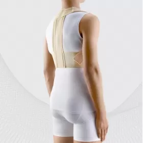 Tamprusis medicininis laikysenos koreguoklis viršutinei stuburo daliai, su standžiais įdėklais, patogesnis, ELAST 0108 Comfort Tamprusis medicininis laikysenos koreguoklis viršutinei stuburo daliai, su standžiais įdėklais, patogesnis, ELAST 0108 Comfort