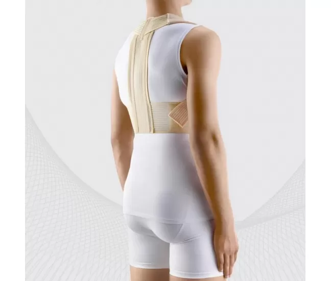 Tamprusis medicininis laikysenos koreguoklis viršutinei stuburo daliai, su standžiais įdėklais, patogesnis, ELAST 0108 Comfort