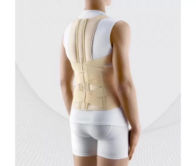 Tamprusis medicininis laikysenos koreguoklis su standžiais formuojamaisiais įdėklais krūtininės stuburo dalies apatiniams slanksteliams ir juosmeninei daliai, ELAST 0109-01