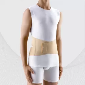 Elastic medical belt, crossed, with metal inserts for lumbar spine fixation, size 5-6, TONUS 0012