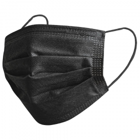 3-Ply Disposable Face Mask, black, 50pcs