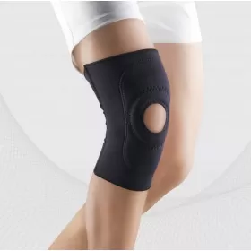 Elastic medical neoprene knee band with flexible inserts, ELAST 9903-01