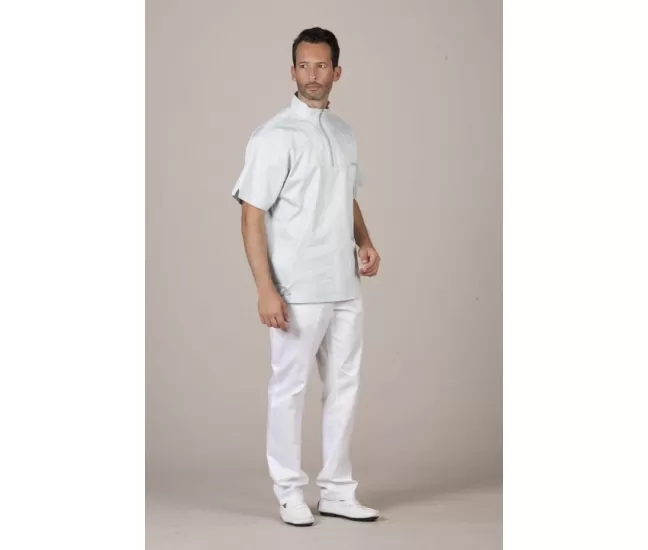 Men's medical blouse Malta Manica, Pearl Grey
