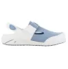 Sintetinės odos medicininės darbinės klumpės ALIZA, balta-mėlyna