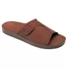 Orthopedic leather opened slippers for men Dr. Luigi, brown