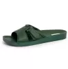 Orthopedic leather opened slippers Dr. Luigi, green