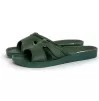 Orthopedic leather opened slippers Dr. Luigi, green
