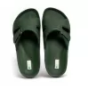 Orthopedic leather opened slippers Dr. Luigi, green