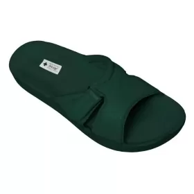 Orthopedic leather opened slippers Dr. Luigi, green
