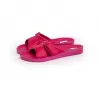 Orthopedic leather opened slippers Dr. Luigi, fuchsia