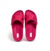 Orthopedic leather opened slippers Dr. Luigi, fuchsia