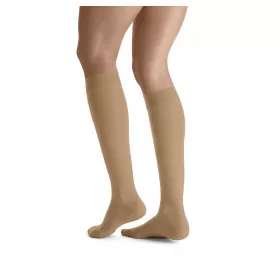 Medical compression stockings to the knees, thin, covering the toes, JOBST UltraSheer