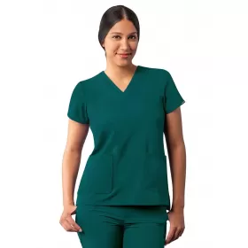 Modern V-Neck Top A6008 Dark Teal