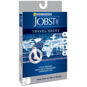 Medicininės tampriosios kompresinės kojinės kelionėms iki kelių, dengiančios pirštus, I (15-20 mmHg) kompresijos klasė, JOBST Travel Socks Medicininės tampriosios kompresinės kojinės kelionėms iki kelių, dengiančios pirštus, I (15-20 mmHg) kompresijos klasė, JOBST Travel Socks
