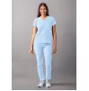Modern V-Neck Top A6008 Sky Blue