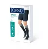 Medical sport compression stockings to the knees, covering the toes, CCL1, grey/black, JOBST Sport Socks