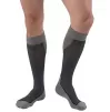 Medical sport compression stockings to the knees, covering the toes, CCL2, grey/black, JOBST Sport Socks