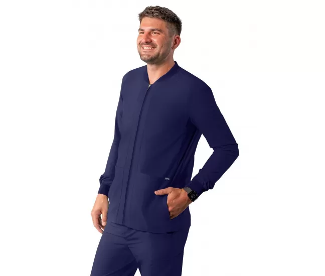 Men's Bomber Zipped Jacket A6206 Navy