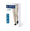 Medical compression stockings to the knees, black, ribbed design, covering the toes,  CCL1, JOBST ForMen