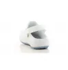 Microfiber working clogs CARINNE, white light blue