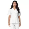 Lapel Collar Nurse Top 605 white