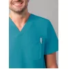 Men's Modern V-Neck Top A6010 Teal Blue