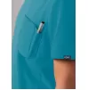 Men's Modern V-Neck Top A6010 Teal Blue