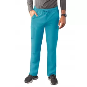 Men's Slim Leg Cargo Pant A6106 Teal Blue