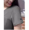 Women’s Sweetheart V-neck Scrub Top P4210 Heather Grey