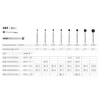 Diamond bur 697/801L long for turbine handpiece, (the price is for 1 piece, in a package of 5 pieces)