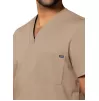 Unisex V Neck Tunic 1 Pocket 6011 Khaki