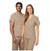 Unisex V Neck Tunic 1 Pocket 6011 Khaki