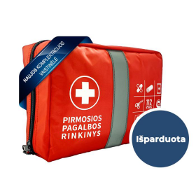 NEW PACKAGE - First aid kit in a soft pack, red color (Available from 1 January 2022)