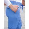 Women's Slim Fit 6 Pocket Pant P4100 Heather French Blue