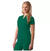 Notched V-neck Top A6002 Hunter Green