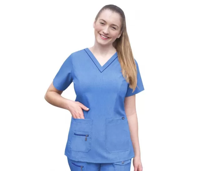 Medicininė palaidinė P4212 Heather šviesiai mėlyna