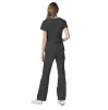 Double Stiched Mock Wrap Top 2638 Pewter