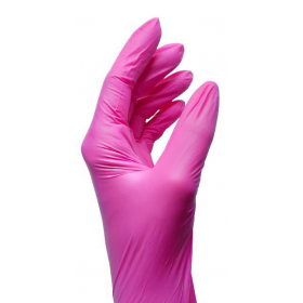 Nitrile pink gloves, 100 pcs