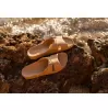 Orthopedic leather opened slippers Dr. Luigi, beige