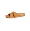Orthopedic leather opened slippers Dr. Luigi, beige