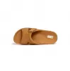 Orthopedic leather opened slippers Dr. Luigi, beige