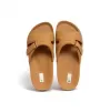 Orthopedic leather opened slippers Dr. Luigi, beige