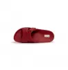 Orthopedic leather opened slippers Dr. Luigi, red