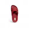 Orthopedic leather opened slippers Dr. Luigi, red