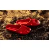 Orthopedic leather opened slippers Dr. Luigi, red