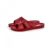 Orthopedic leather opened slippers Dr. Luigi, red