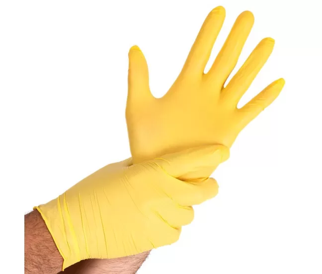Nitrilinės pirštinės Safe Light, geltonos, 100 vnt.