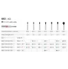 Diamond bur 002/802 for turbine handpiece, (the price is for 1 piece, in a package of 5 pieces)